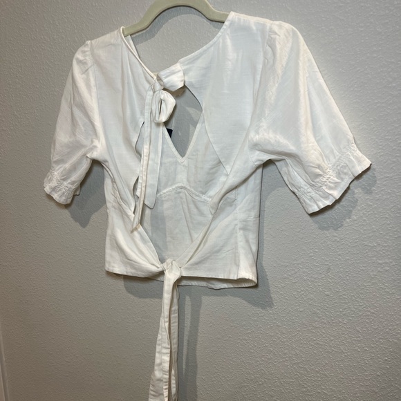 Abercrombie & Fitch Women’s White Open Tie Back Size S - Picture 8 of 10